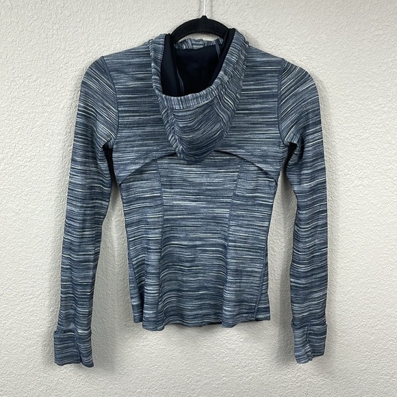 Lululemon Hooded Define Jacket Nulu Heathered Black White Full Zip Soft Sz 4 - Picture 5 of 13